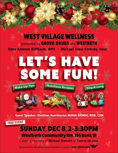 Westbeth Artists Residents Council Wellness Event Poster