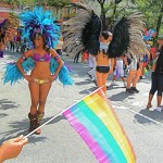 Caption: Basking in the sunshine: Gay Pride Parade 2012