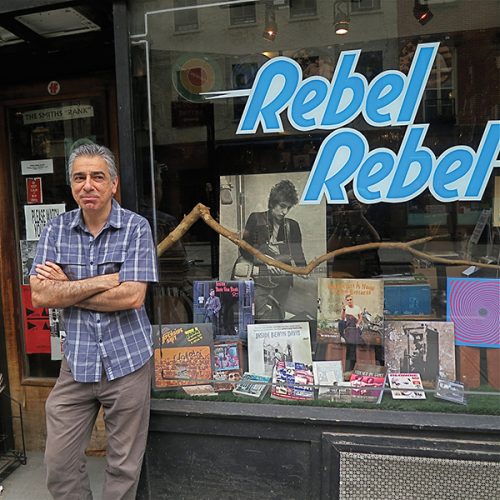 ONE MORE CLOSING WE CAN BLAME ON LANDLORD GREED AND A CALLOUS DISREGARD FOR A CULTURAL VILLAGE LANDMARK: David Shebiro, owner of Rebel Rebel (above), was not even offered the chance to renew his lease. Photo by Maggie Berkvist.