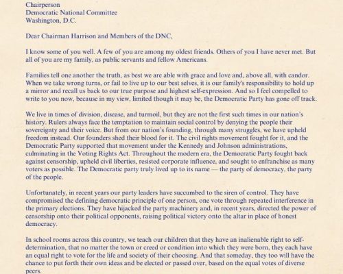 Robert F Kennedy, Jr.’s Open Letter To The DNC